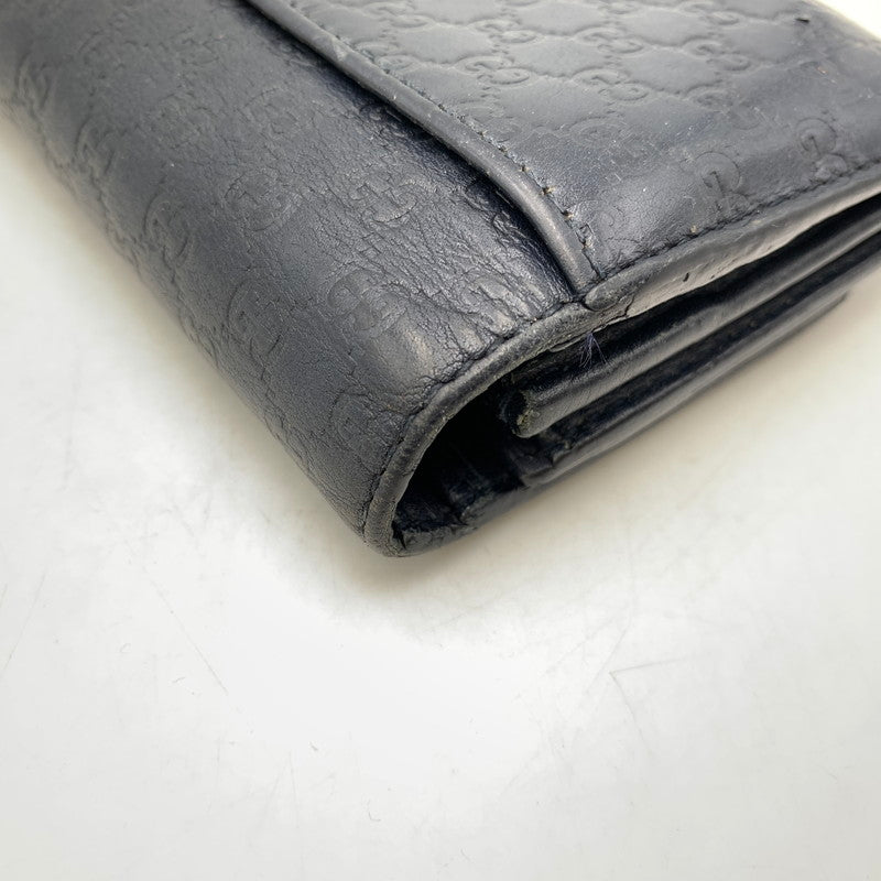 【中古品】【メンズ/レディース】 GUCCI グッチ 233154 グッチシマ コンチネンタルウォレット 長財布 181-261020-ms-10-izu カラー：ネイビー 万代Net店