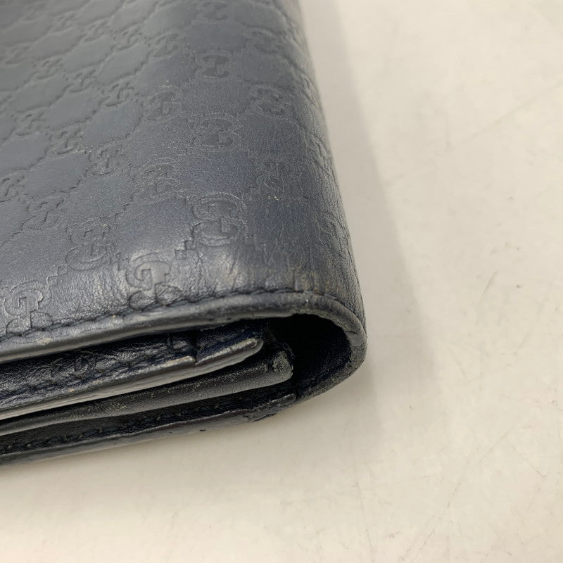 【中古品】【メンズ/レディース】 GUCCI グッチ 233154 グッチシマ コンチネンタルウォレット 長財布 181-261020-ms-10-izu カラー：ネイビー 万代Net店