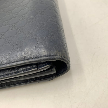 【中古品】【メンズ/レディース】 GUCCI グッチ 233154 グッチシマ コンチネンタルウォレット 長財布 181-261020-ms-10-izu カラー：ネイビー 万代Net店