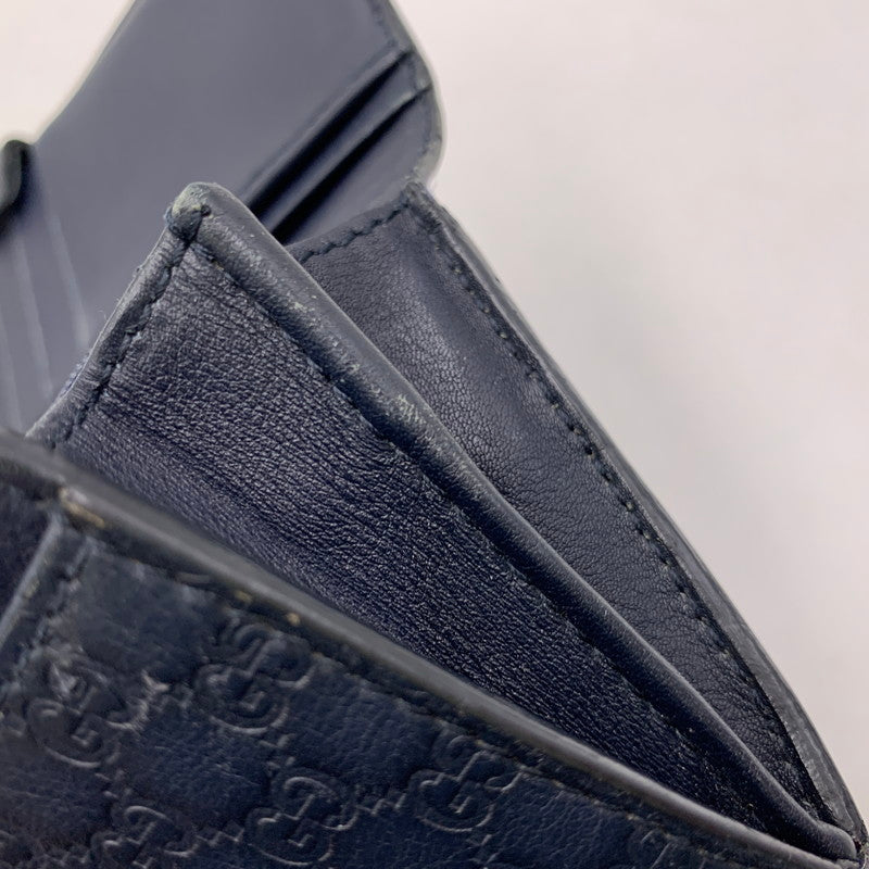【中古品】【メンズ/レディース】 GUCCI グッチ 233154 グッチシマ コンチネンタルウォレット 長財布 181-261020-ms-10-izu カラー：ネイビー 万代Net店