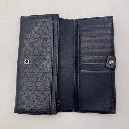 【中古品】【メンズ/レディース】 GUCCI グッチ 233154 グッチシマ コンチネンタルウォレット 長財布 181-261020-ms-10-izu カラー：ネイビー 万代Net店