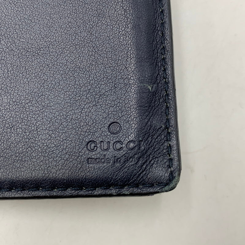 【中古品】【メンズ/レディース】 GUCCI グッチ 233154 グッチシマ コンチネンタルウォレット 長財布 181-261020-ms-10-izu カラー：ネイビー 万代Net店