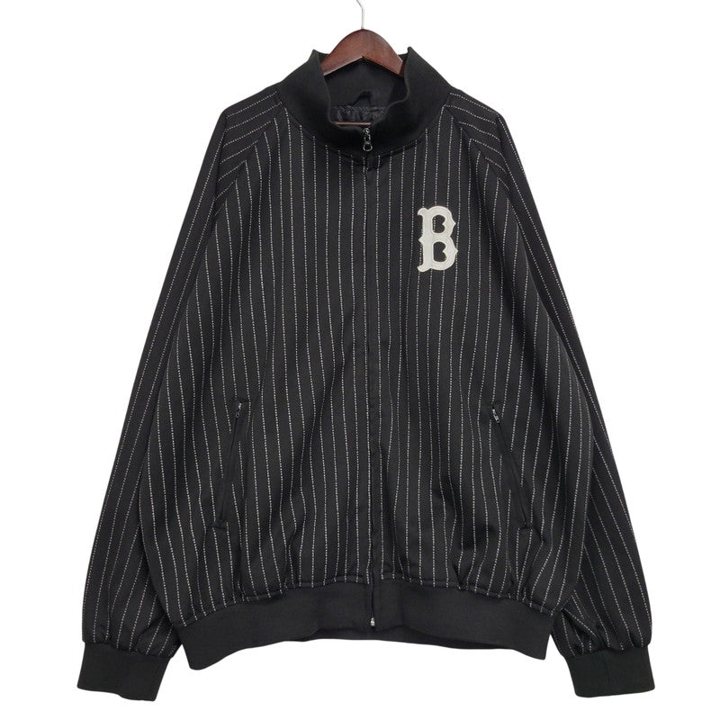 【中古品】【メンズ】 USED MLB BOSTON RED SOX STRIPE BLOUSON JACKET ボストンレッドソックス ストライプ ブルゾン ジャケット 146-261019-as-16-izu サイズ：XXL カラー：ブラック 万代Net店