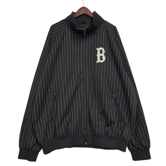 【中古品】【メンズ】 USED MLB BOSTON RED SOX STRIPE BLOUSON JACKET ボストンレッドソックス ストライプ ブルゾン ジャケット 146-261019-as-16-izu サイズ：XXL カラー：ブラック 万代Net店