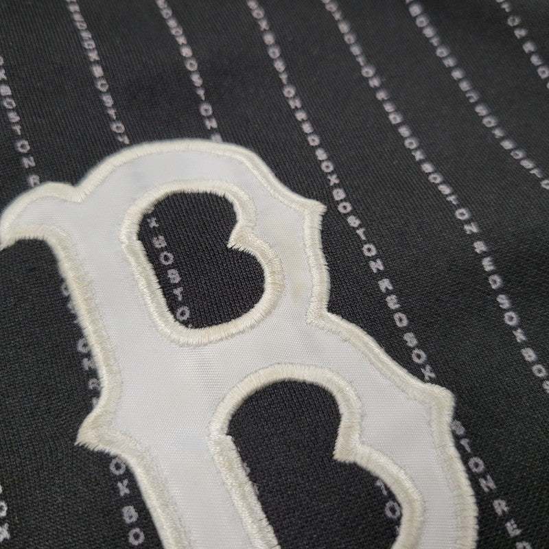 【中古品】【メンズ】 USED MLB BOSTON RED SOX STRIPE BLOUSON JACKET ボストンレッドソックス ストライプ ブルゾン ジャケット 146-261019-as-16-izu サイズ：XXL カラー：ブラック 万代Net店