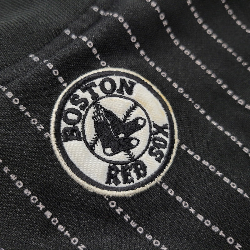【中古品】【メンズ】 USED MLB BOSTON RED SOX STRIPE BLOUSON JACKET ボストンレッドソックス ストライプ ブルゾン ジャケット 146-261019-as-16-izu サイズ：XXL カラー：ブラック 万代Net店