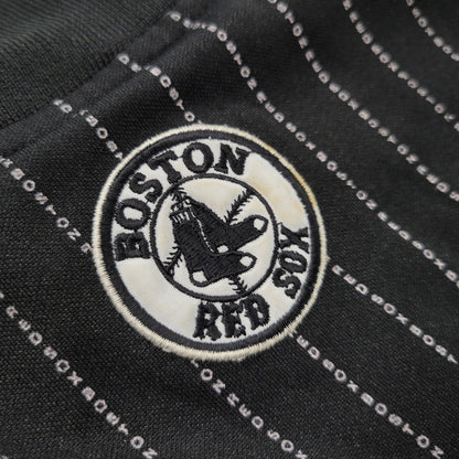 【中古品】【メンズ】 USED MLB BOSTON RED SOX STRIPE BLOUSON JACKET ボストンレッドソックス ストライプ ブルゾン ジャケット 146-261019-as-16-izu サイズ：XXL カラー：ブラック 万代Net店
