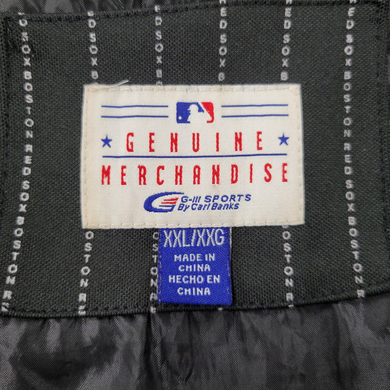 【中古品】【メンズ】 USED MLB BOSTON RED SOX STRIPE BLOUSON JACKET ボストンレッドソックス ストライプ ブルゾン ジャケット 146-261019-as-16-izu サイズ：XXL カラー：ブラック 万代Net店