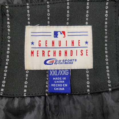 【中古品】【メンズ】 USED MLB BOSTON RED SOX STRIPE BLOUSON JACKET ボストンレッドソックス ストライプ ブルゾン ジャケット 146-261019-as-16-izu サイズ：XXL カラー：ブラック 万代Net店