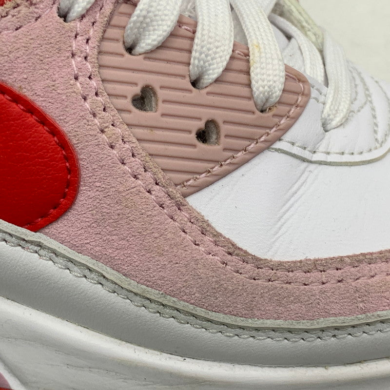 【中古品】【レディース】 NIKE ナイキ DD8029-100 WOMEN'S AIR MAX 90 VALENTINE'S DAY ウィメンズ エア マックス 90 スニーカー バレンタインデー 靴 166-261018-kh-11-izu サイズ：23.5 カラー：WHITE/UNIVERSITY RED-TULIP PINK-WHITE 万代Net店