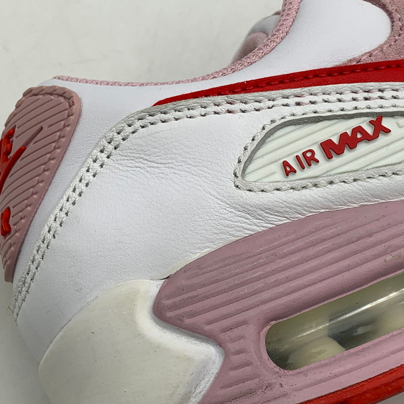 【中古品】【レディース】 NIKE ナイキ DD8029-100 WOMEN'S AIR MAX 90 VALENTINE'S DAY ウィメンズ エア マックス 90 スニーカー バレンタインデー 靴 166-261018-kh-11-izu サイズ：23.5 カラー：WHITE/UNIVERSITY RED-TULIP PINK-WHITE 万代Net店
