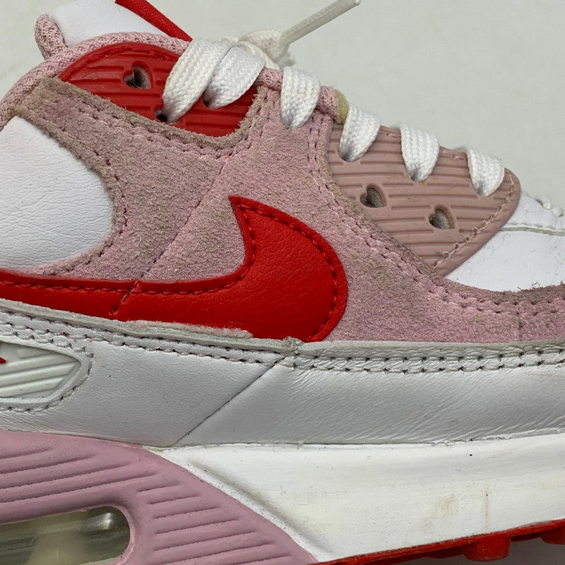 【中古品】【レディース】 NIKE ナイキ DD8029-100 WOMEN'S AIR MAX 90 VALENTINE'S DAY ウィメンズ エア マックス 90 スニーカー バレンタインデー 靴 166-261018-kh-11-izu サイズ：23.5 カラー：WHITE/UNIVERSITY RED-TULIP PINK-WHITE 万代Net店