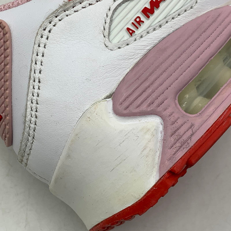 【中古品】【レディース】 NIKE ナイキ DD8029-100 WOMEN'S AIR MAX 90 VALENTINE'S DAY ウィメンズ エア マックス 90 スニーカー バレンタインデー 靴 166-261018-kh-11-izu サイズ：23.5 カラー：WHITE/UNIVERSITY RED-TULIP PINK-WHITE 万代Net店