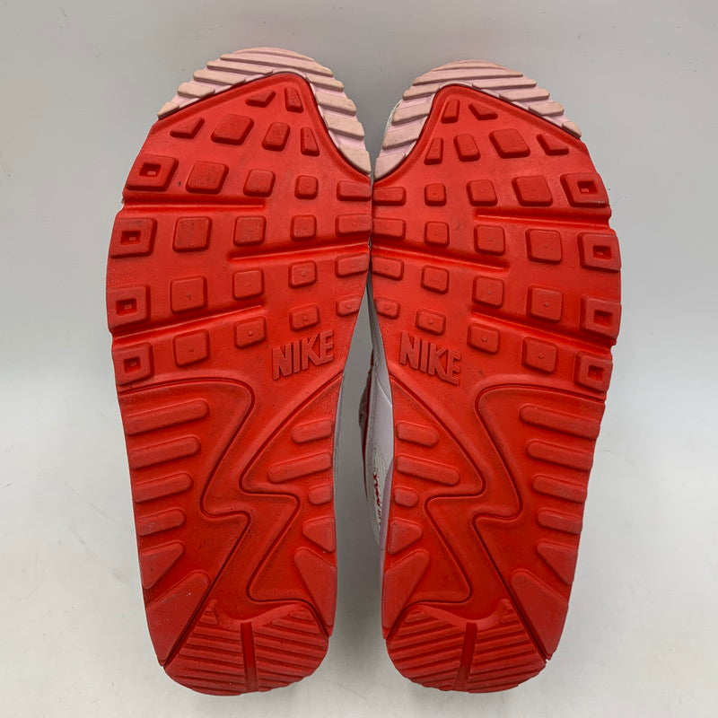 【中古品】【レディース】 NIKE ナイキ DD8029-100 WOMEN'S AIR MAX 90 VALENTINE'S DAY ウィメンズ エア マックス 90 スニーカー バレンタインデー 靴 166-261018-kh-11-izu サイズ：23.5 カラー：WHITE/UNIVERSITY RED-TULIP PINK-WHITE 万代Net店