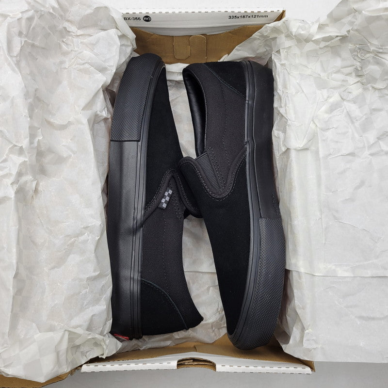 【中古美品】【メンズ】 VANS バンズ SKATE SLIP-ON VN0A5FCABKA スケート スリッポン 靴 162-261019-as-09-izu サイズ：28cm カラー：BLACK/BLACK 万代Net店