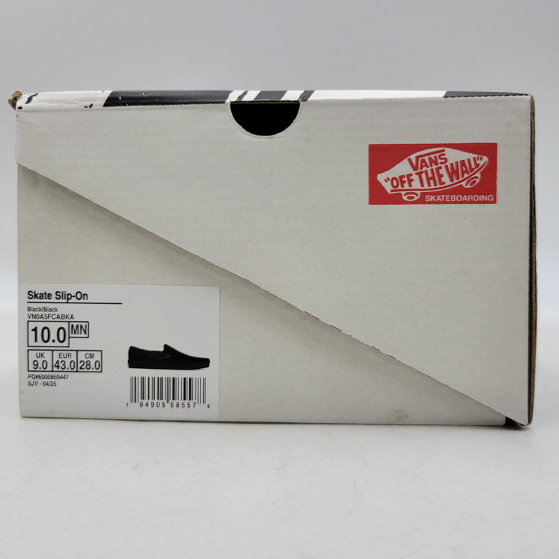 【中古美品】【メンズ】 VANS バンズ SKATE SLIP-ON VN0A5FCABKA スケート スリッポン 靴 162-261019-as-09-izu サイズ：28cm カラー：BLACK/BLACK 万代Net店