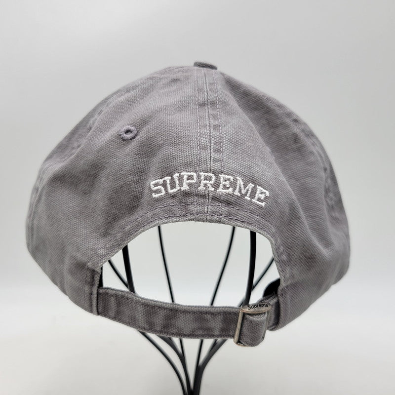 【中古品】【メンズ/レディース】 Supreme シュプリーム WASHED CANVAS S LOGO 6-PANEL ウォッシュ キャンバス Sロゴ 6パネル キャップ 帽子 185-261013-as-24-izu サイズ：ONE SIZE カラー：グレー 万代Net店