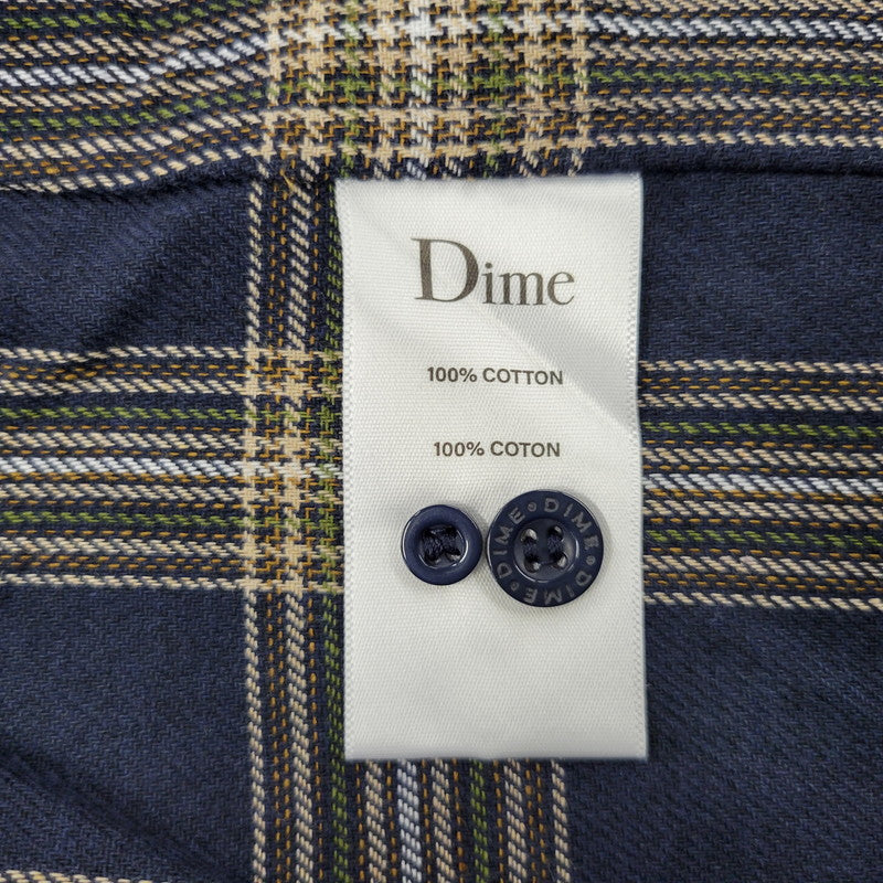 【中古品】【メンズ】 DIME ダイム DIMEFA257NVY 25AW PLAID FLANNEL SHIRT プレイド フランネル シャツ トップス 長袖 142-261029-ya-09-izu サイズ：M カラー：ネイビー 万代Net店