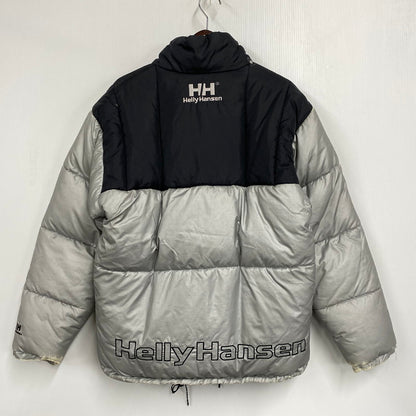 【現状渡し品】【メンズ】 HELLY HANSEN ヘリーハンセン ZN19810S LOGO DOWN JACKET ロゴ ダウン ジャケット アウター トップス 144-261024-ms-10-izu サイズ：M カラー：シルバーブラック 万代Net店