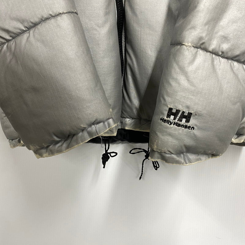【現状渡し品】【メンズ】 HELLY HANSEN ヘリーハンセン ZN19810S LOGO DOWN JACKET ロゴ ダウン ジャケット アウター トップス 144-261024-ms-10-izu サイズ：M カラー：シルバーブラック 万代Net店