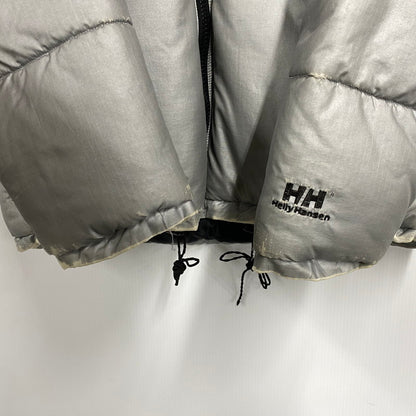 【現状渡し品】【メンズ】 HELLY HANSEN ヘリーハンセン ZN19810S LOGO DOWN JACKET ロゴ ダウン ジャケット アウター トップス 144-261024-ms-10-izu サイズ：M カラー：シルバーブラック 万代Net店