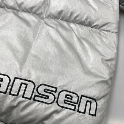 【現状渡し品】【メンズ】 HELLY HANSEN ヘリーハンセン ZN19810S LOGO DOWN JACKET ロゴ ダウン ジャケット アウター トップス 144-261024-ms-10-izu サイズ：M カラー：シルバーブラック 万代Net店