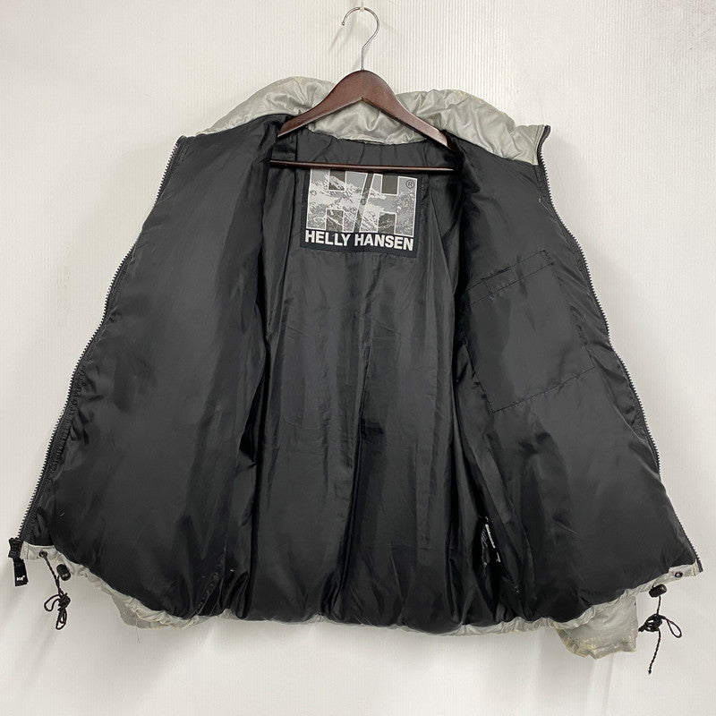 【現状渡し品】【メンズ】 HELLY HANSEN ヘリーハンセン ZN19810S LOGO DOWN JACKET ロゴ ダウン ジャケット アウター トップス 144-261024-ms-10-izu サイズ：M カラー：シルバーブラック 万代Net店