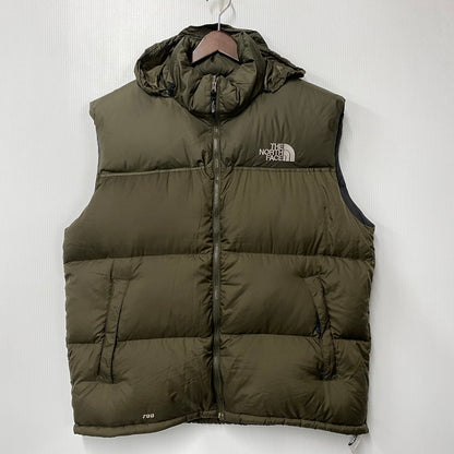 【中古品】【メンズ】 THE NORTH FACE ザ・ノースフェイス ND01587 CENTER LOGO NUPTSE VEST センター ロゴ ヌプシ ベスト アウター 144-261018-kh-03-izu サイズ：XXL カラー：カーキ 万代Net店