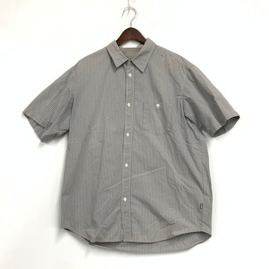 【中古品】【メンズ】 OLD STUSSY オールドステューシー 紺タグ 90S STRIPE SS SHIRT ストライプ ショートスリーブ シャツ トップス 半袖 142-261023-cs-15-izu サイズ：XL カラー：グレー 万代Net店