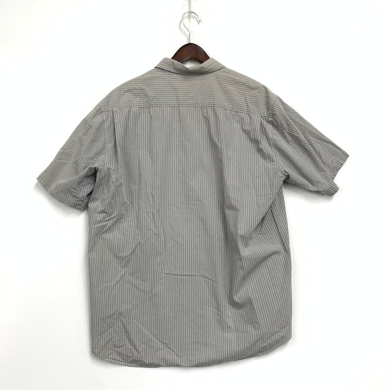 【中古品】【メンズ】 OLD STUSSY オールドステューシー 紺タグ 90S STRIPE SS SHIRT ストライプ ショートスリーブ シャツ トップス 半袖 142-261023-cs-15-izu サイズ：XL カラー：グレー 万代Net店