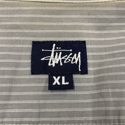 【中古品】【メンズ】 OLD STUSSY オールドステューシー 紺タグ 90S STRIPE SS SHIRT ストライプ ショートスリーブ シャツ トップス 半袖 142-261023-cs-15-izu サイズ：XL カラー：グレー 万代Net店