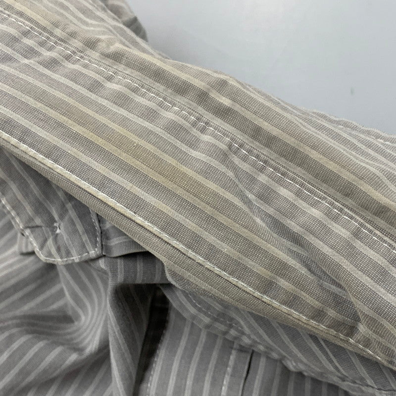 【中古品】【メンズ】 OLD STUSSY オールドステューシー 紺タグ 90S STRIPE SS SHIRT ストライプ ショートスリーブ シャツ トップス 半袖 142-261023-cs-15-izu サイズ：XL カラー：グレー 万代Net店