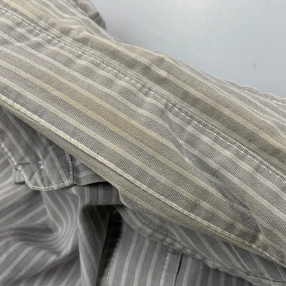 【中古品】【メンズ】 OLD STUSSY オールドステューシー 紺タグ 90S STRIPE SS SHIRT ストライプ ショートスリーブ シャツ トップス 半袖 142-261023-cs-15-izu サイズ：XL カラー：グレー 万代Net店