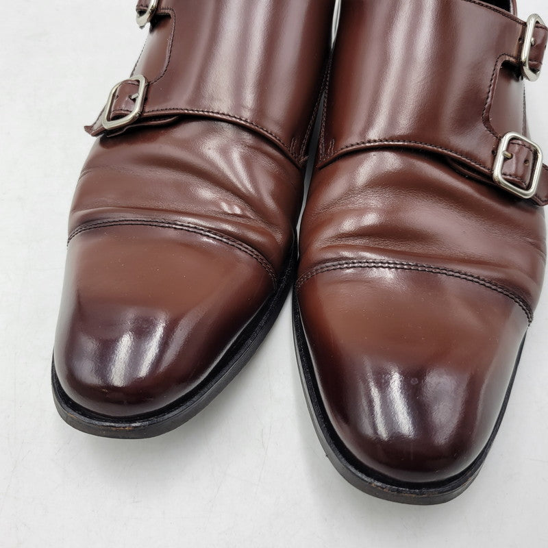 【中古品】【メンズ】 REGAL リーガル V196 ダブルモンクストラップ シューズ 靴 164-261019-as-10-izu サイズ：25 1/2 カラー：ブラウン 万代Net店
