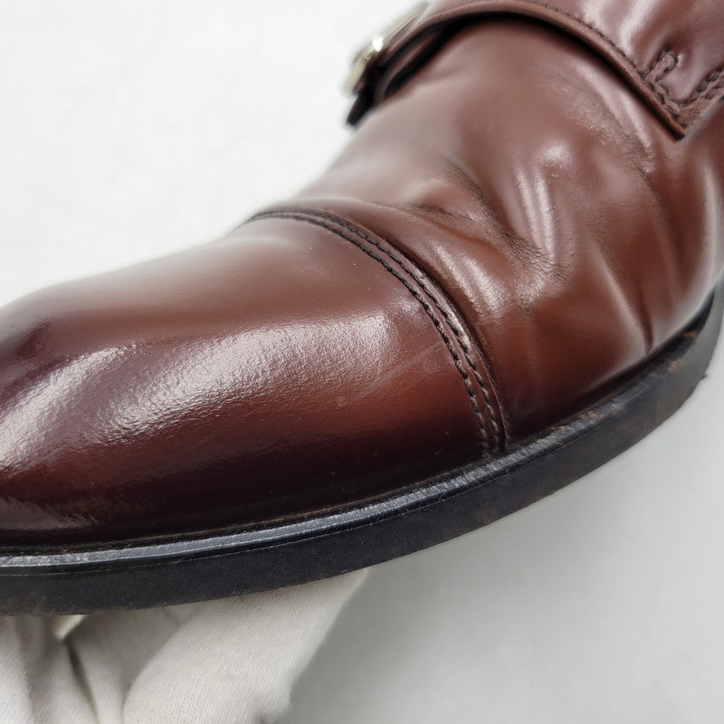 【中古品】【メンズ】 REGAL リーガル V196 ダブルモンクストラップ シューズ 靴 164-261019-as-10-izu サイズ：25 1/2 カラー：ブラウン 万代Net店