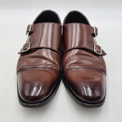 【中古品】【メンズ】 REGAL リーガル V196 ダブルモンクストラップ シューズ 靴 164-261019-as-10-izu サイズ：25 1/2 カラー：ブラウン 万代Net店