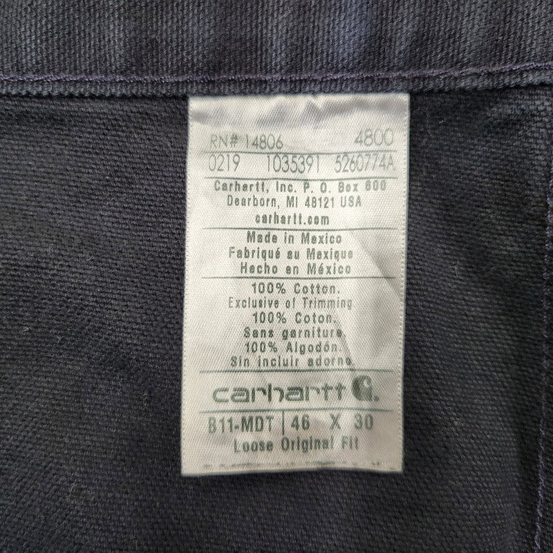 【中古品】【メンズ】 CARHARTT カーハート メキシコ製 DUCK PAINTER PANTS ダック ペインター パンツ ボトムス 157-261014-sm-09-izu サイズ：46×30 カラー：ネイビー 万代Net店