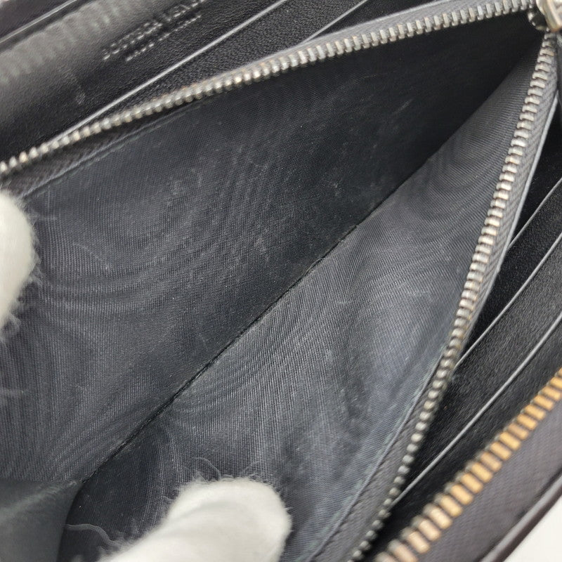 【中古品】【メンズ/レディース】 BOTTEGAVENETA ボッテガヴェネタ イントレチャート ラウンドファスナー ロングウォレット 長財布 181-261013-as-17-izu カラー：ブラック 万代Net店