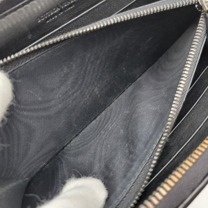 【中古品】【メンズ/レディース】 BOTTEGAVENETA ボッテガヴェネタ イントレチャート ラウンドファスナー ロングウォレット 長財布 181-261013-as-17-izu カラー：ブラック 万代Net店