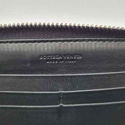 【中古品】【メンズ/レディース】 BOTTEGAVENETA ボッテガヴェネタ イントレチャート ラウンドファスナー ロングウォレット 長財布 181-261013-as-17-izu カラー：ブラック 万代Net店
