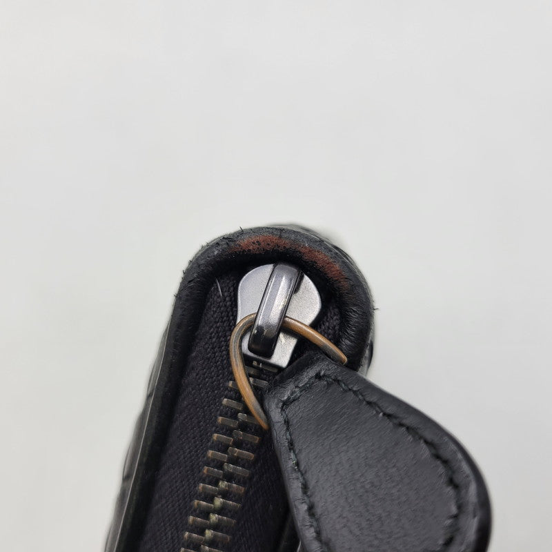 【中古品】【メンズ/レディース】 BOTTEGAVENETA ボッテガヴェネタ イントレチャート ラウンドファスナー ロングウォレット 長財布 181-261013-as-17-izu カラー：ブラック 万代Net店