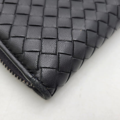 【中古品】【メンズ/レディース】 BOTTEGAVENETA ボッテガヴェネタ イントレチャート ラウンドファスナー ロングウォレット 長財布 181-261013-as-17-izu カラー：ブラック 万代Net店