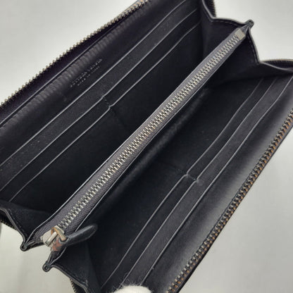 【中古品】【メンズ/レディース】 BOTTEGAVENETA ボッテガヴェネタ イントレチャート ラウンドファスナー ロングウォレット 長財布 181-261013-as-17-izu カラー：ブラック 万代Net店