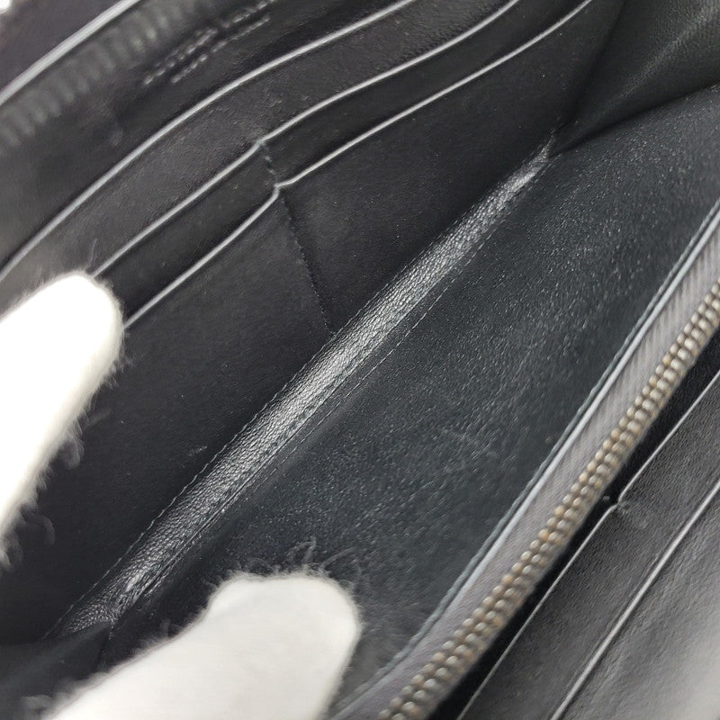 【中古品】【メンズ/レディース】 BOTTEGAVENETA ボッテガヴェネタ イントレチャート ラウンドファスナー ロングウォレット 長財布 181-261013-as-17-izu カラー：ブラック 万代Net店