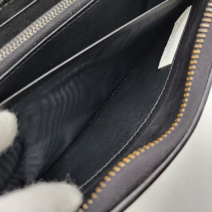 【中古品】【メンズ/レディース】 BOTTEGAVENETA ボッテガヴェネタ イントレチャート ラウンドファスナー ロングウォレット 長財布 181-261013-as-17-izu カラー：ブラック 万代Net店