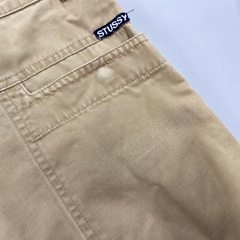 【中古品】【メンズ】 OLD STUSSY オールド ステューシー 紺タグ DOUBLE KNEE WORK PANTS ダブル ニー ワーク パンツ ボトムス 153-261013-kh-09-izu サイズ：31 カラー：ベージュ 万代Net店