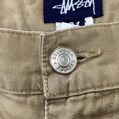 【中古品】【メンズ】 OLD STUSSY オールド ステューシー 紺タグ DOUBLE KNEE WORK PANTS ダブル ニー ワーク パンツ ボトムス 153-261013-kh-09-izu サイズ：31 カラー：ベージュ 万代Net店