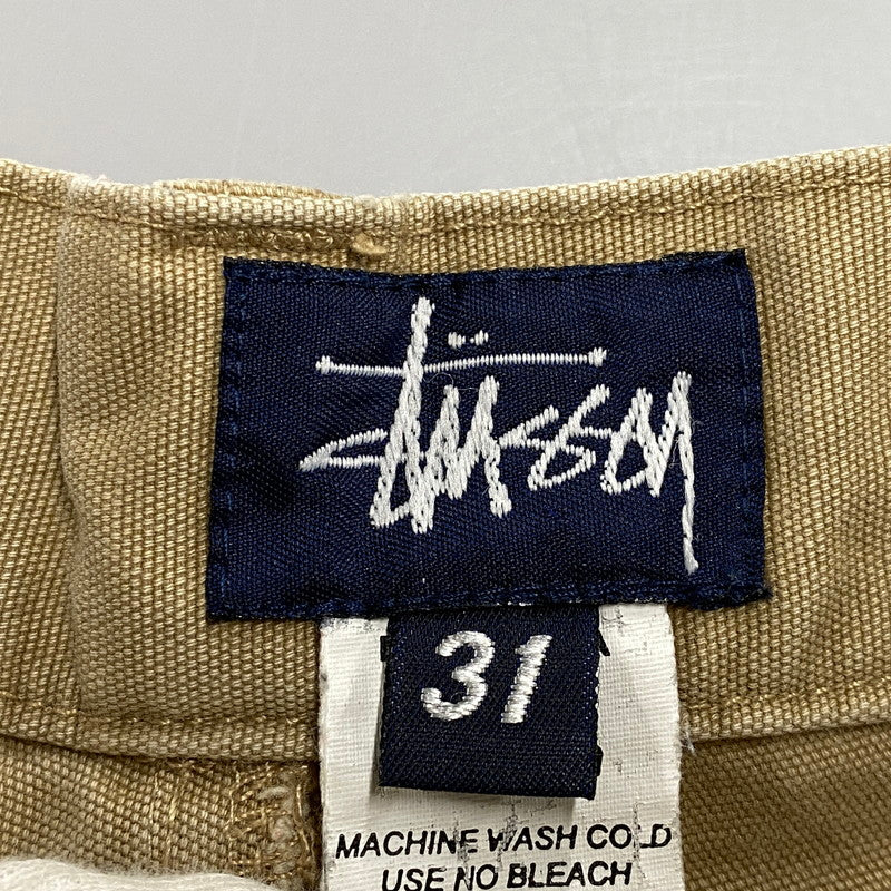 【中古品】【メンズ】 OLD STUSSY オールド ステューシー 紺タグ DOUBLE KNEE WORK PANTS ダブル ニー ワーク パンツ ボトムス 153-261013-kh-09-izu サイズ：31 カラー：ベージュ 万代Net店