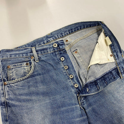 【中古品】【メンズ】 LEVI'S リーバイス 702-XX 刻印J22 BIG-E 赤耳 日本製 702 CINCH BACK DENIM PANTS シンチ バック デニム パンツ ボトムス 157-261013-kh-01-izu サイズ：34×36 カラー：インディゴ 万代Net店