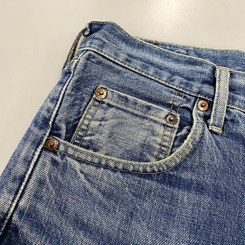 【中古品】【メンズ】 LEVI'S リーバイス 702-XX 刻印J22 BIG-E 赤耳 日本製 702 CINCH BACK DENIM PANTS シンチ バック デニム パンツ ボトムス 157-261013-kh-01-izu サイズ：34×36 カラー：インディゴ 万代Net店